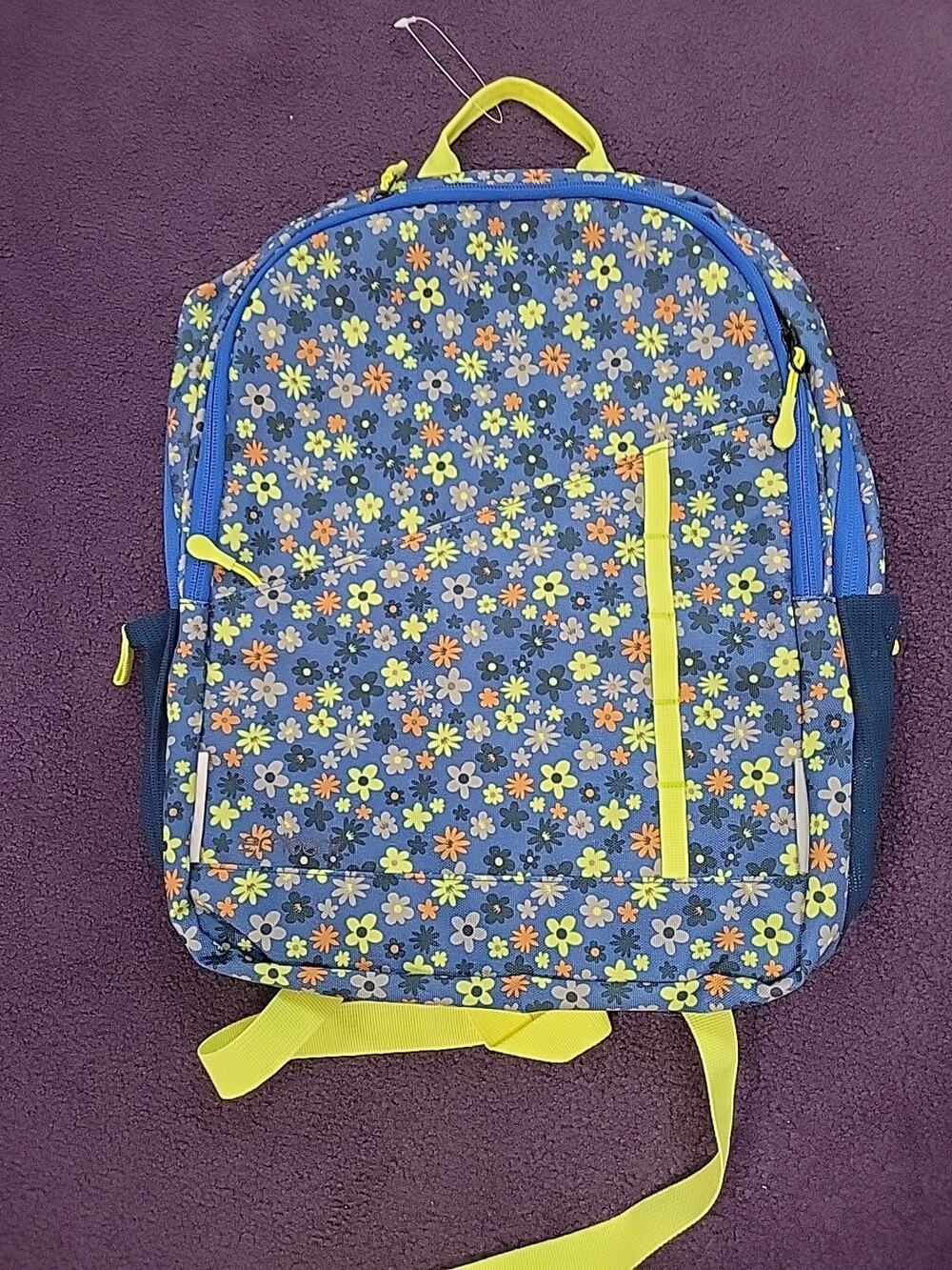 13151 Embark 16" Softside Reflective Floral Print Backpack with Laptop Sleeve